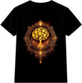 Tree Of Life Mandala Sacred Geometry Spiritual Yoga Zen Graphic T-Shirt.