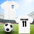 Personalised Scotland Football T-Shirt Custom Name And Number Sports Lover Top