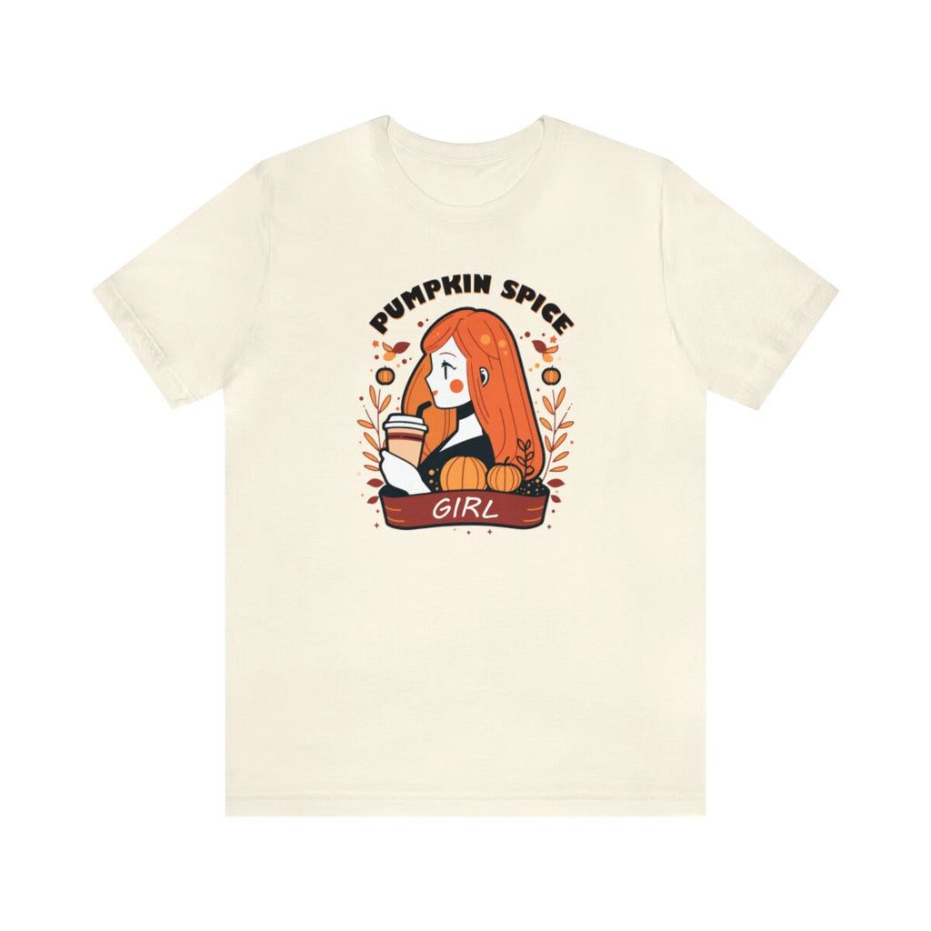 Unisex Cotton Short Sleeve Graphic T-shirt Pumpkin Spice Latte Girl Fall Season