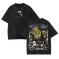 Manhunt - Please Stop Me Double Printed Washed 2 Sided Printing T-Shirt RPG acti