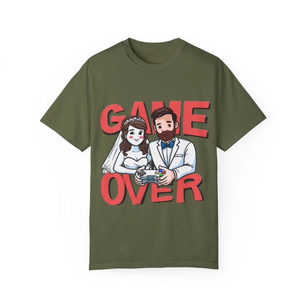 Game Over Unisex T-Shirt - Fun Wedding Gift, Playful Couple Tee, Gamer Apparel