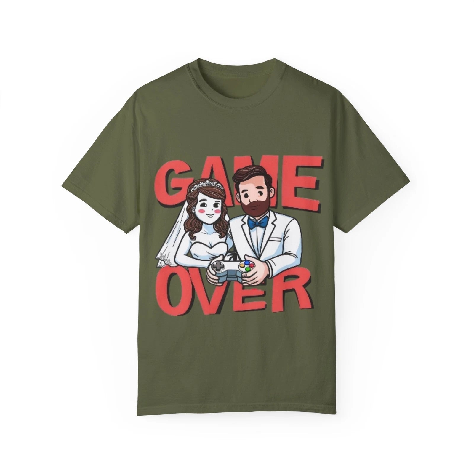 Game Over Unisex T-Shirt - Fun Wedding Gift, Playful Couple Tee, Gamer Apparel