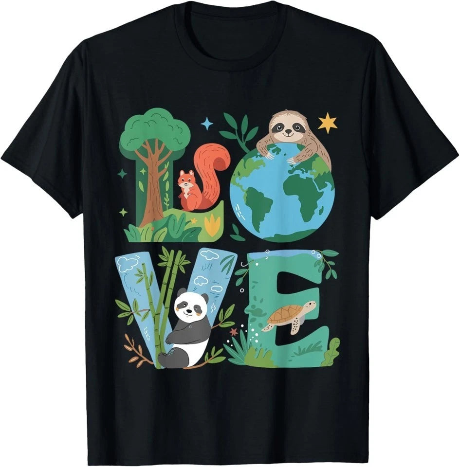 Love Earth Day Planet 2025 Anniversary Shirt Q8432