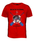 OCEAN DRIVE BEACH PATROL MENS DISTRESSED EFFECT VINTAGE T-SHIRT RETRO FASHION