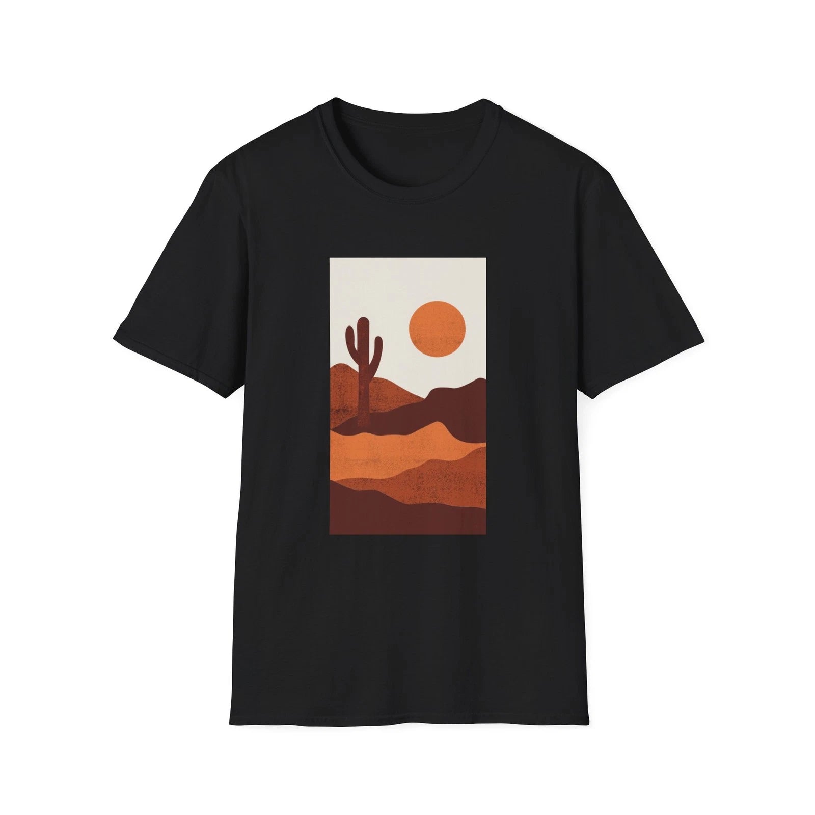 Desert Sunset Cactus T-Shirt | Retro Southwestern Sunset Tee