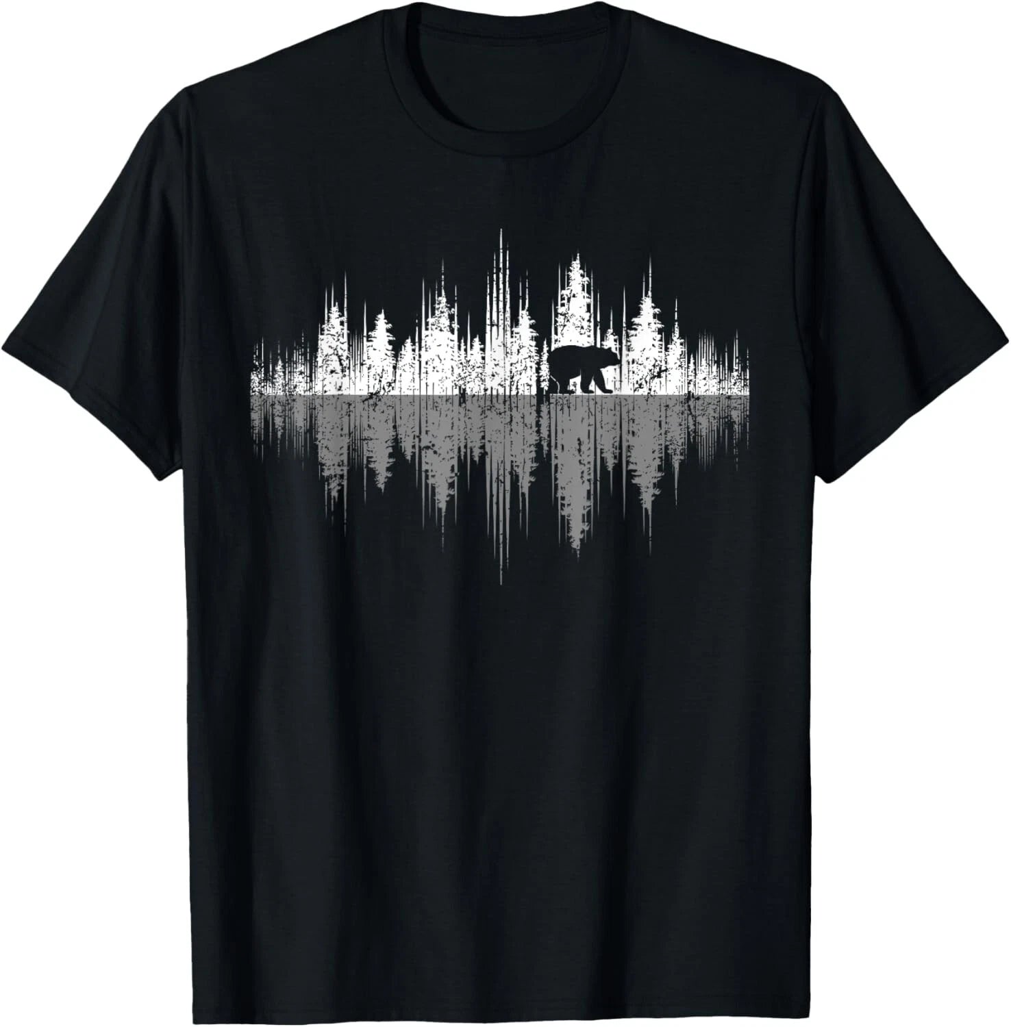Trees Reflection Wildlife Nature Animal Bear Outdoor Forest T-Shirt