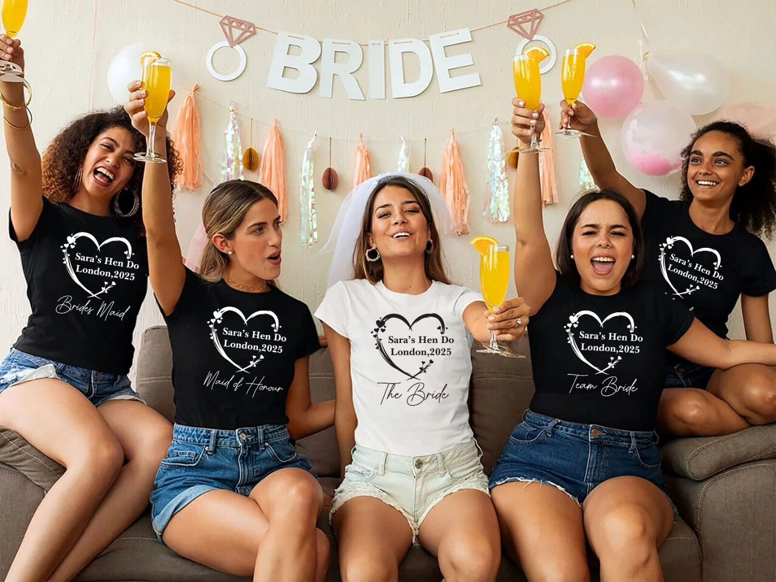 Personalised Hen Party Shirts,Team Bachelorette Party Shirt, Better Team