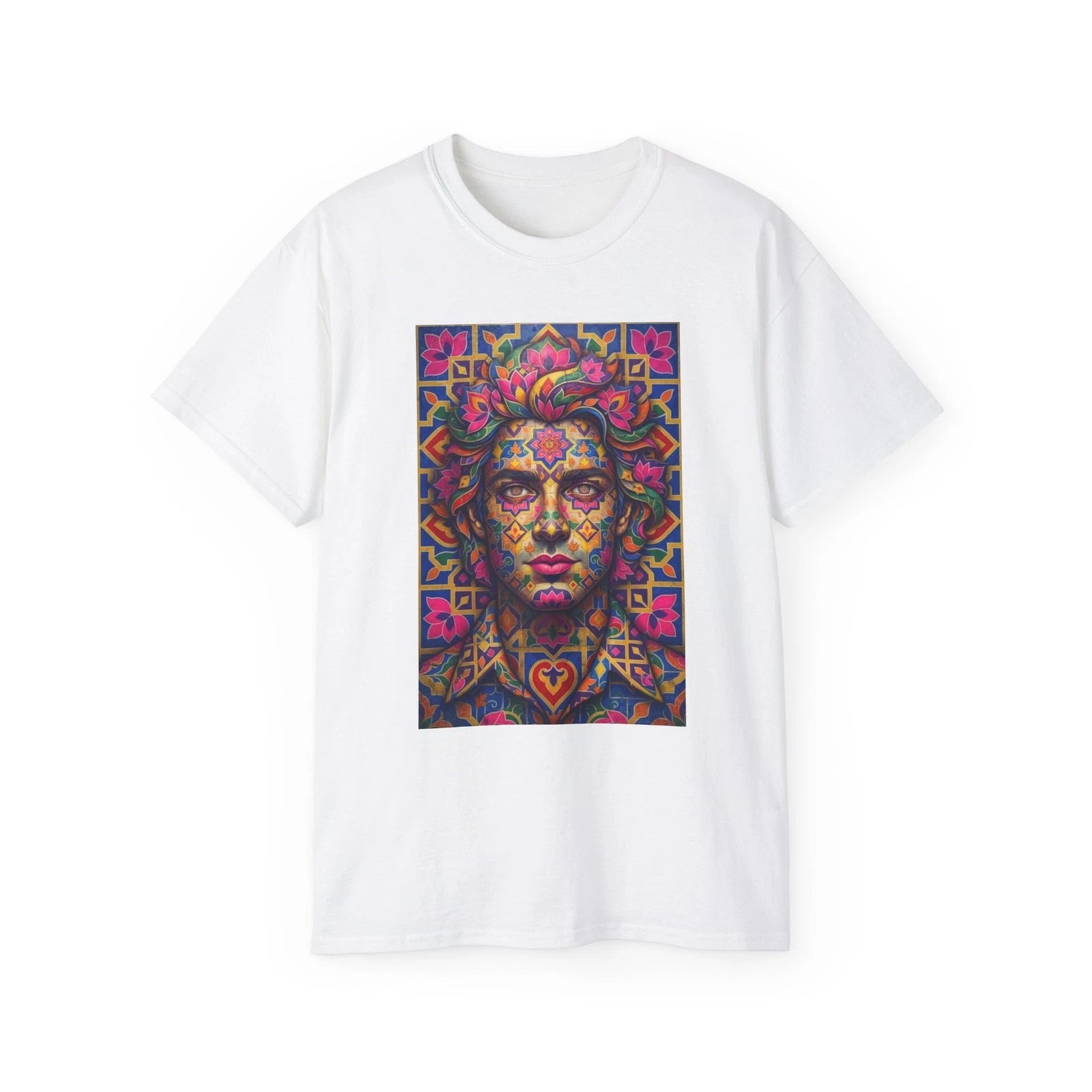 Psychedelic Portrait Tee | Colorful Face Art T-Shirt