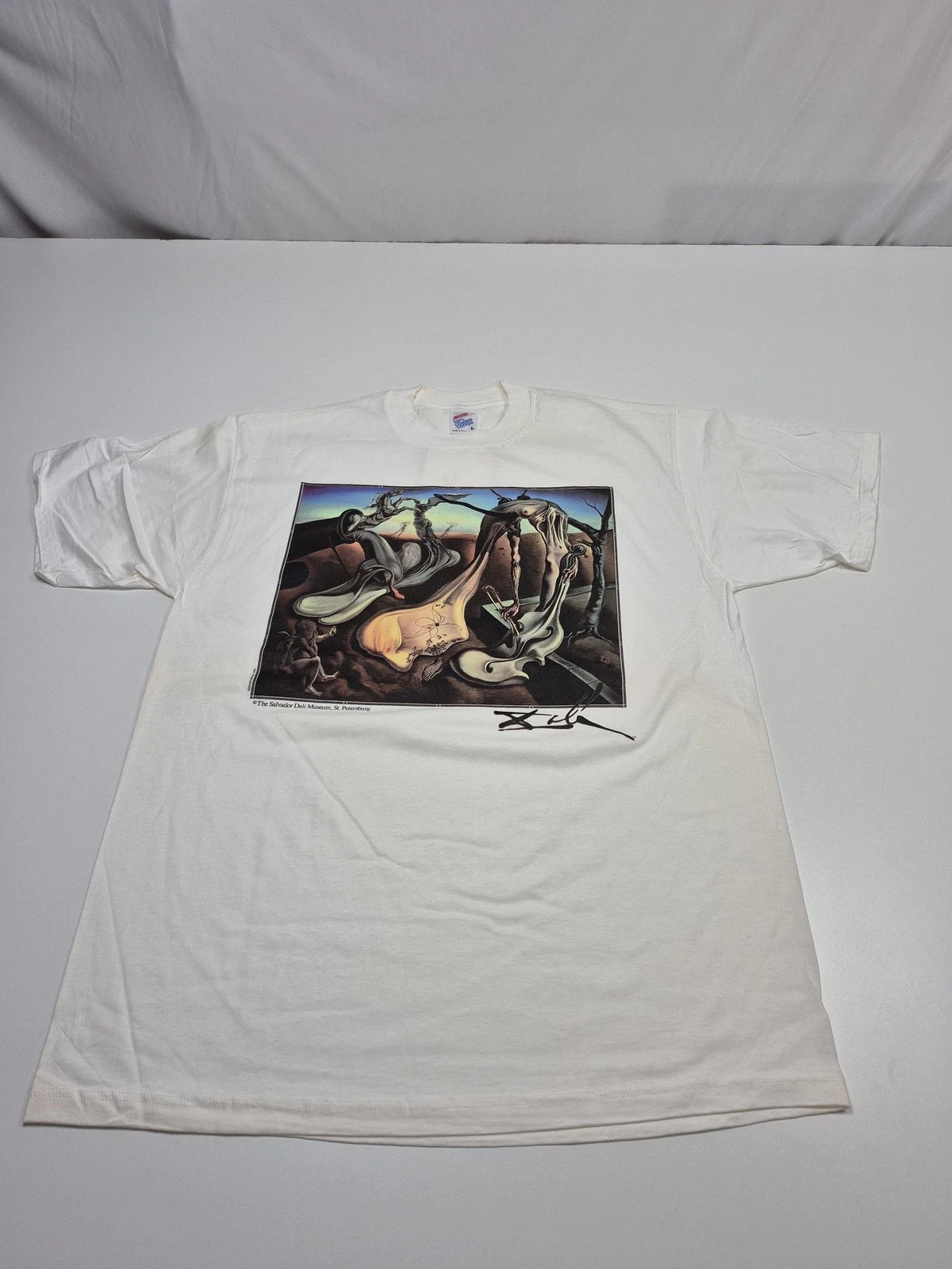 VTG Salvador Dali Shirt Men's L "Daddy Long Legs" Art Graphic Tee Jerzees USA