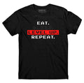 Eat Sleep Level Up Repeat T-shirt, Gamer, Video Games, 8 Bit, Retro, Funny