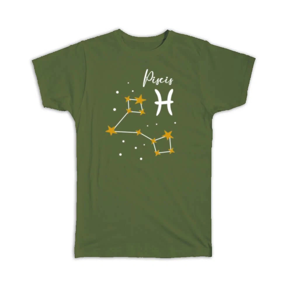 Gift T-Shirt : Pisces Constellation Zodiac Sign Horoscope Astrology Birthday