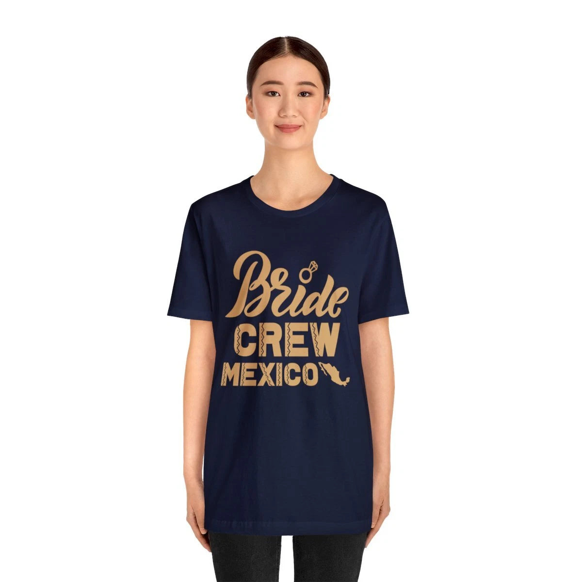 Bride Crew Tee, Bridal Party T-shirt, Mexico Wedding Destination, Chic Bride T