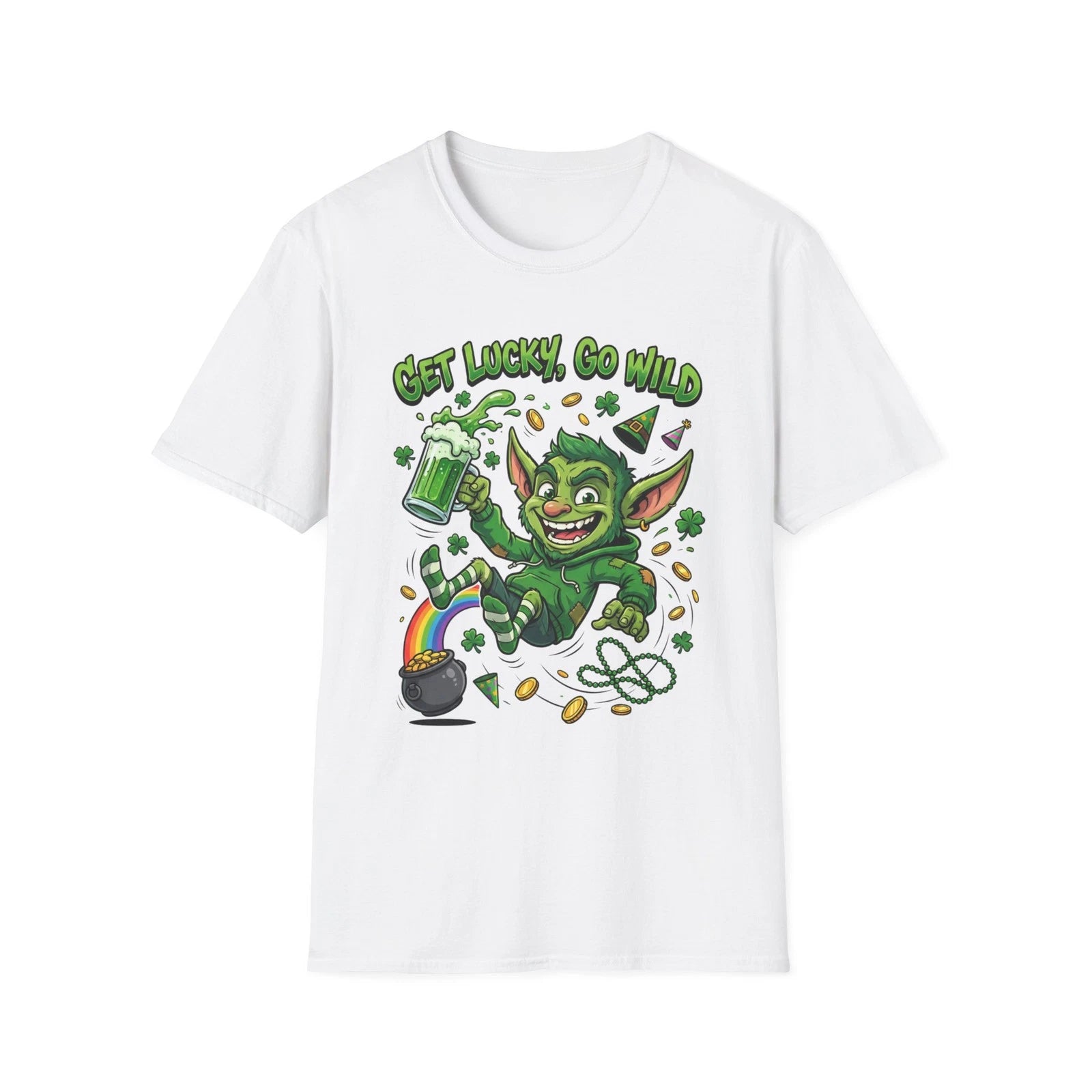 Funny St Patrick's Day Shirt Drunk Irish Clover Tee Party Squad Green Graphic