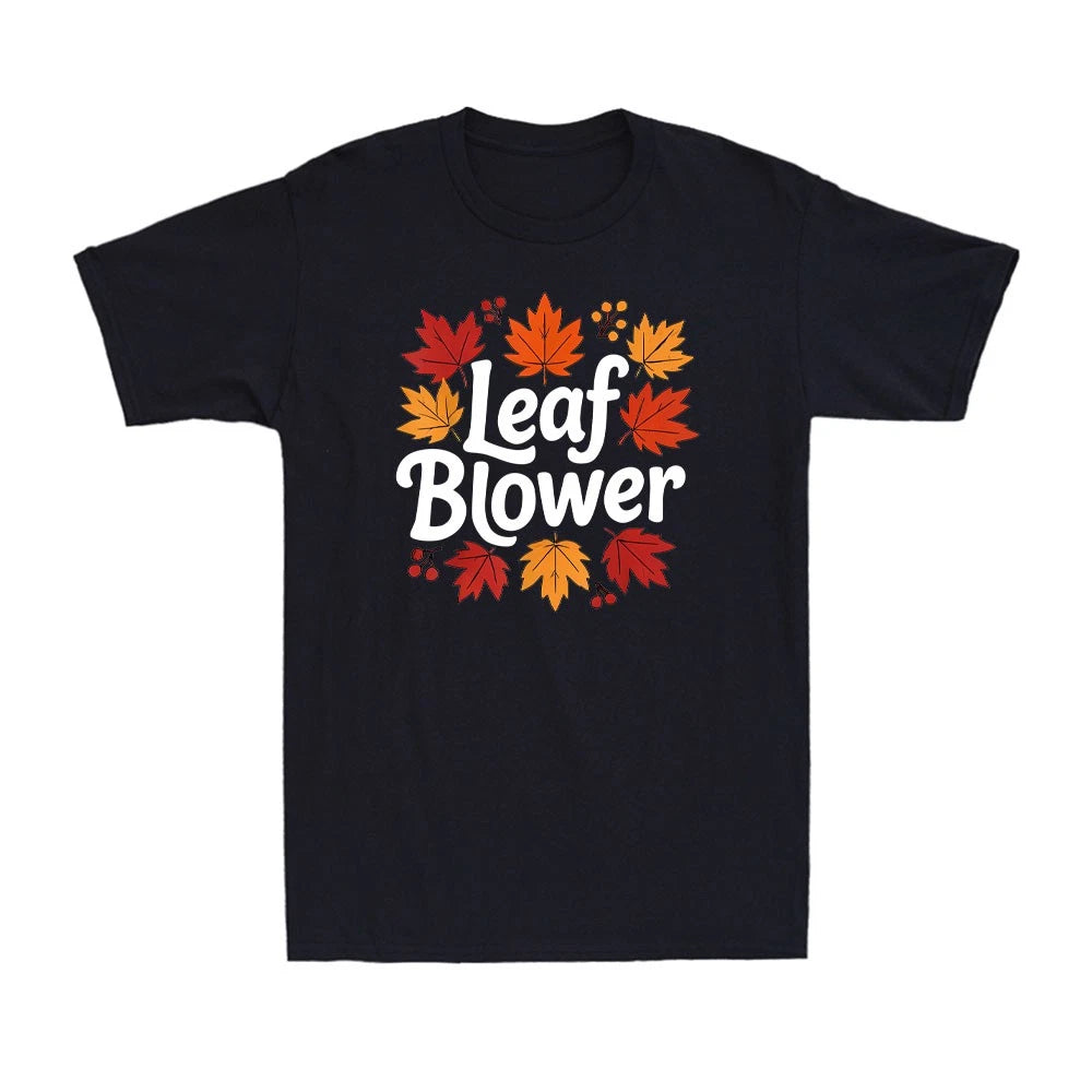 Spooktacular Fall Leaf Blower Sucking Leaf Blowers Cozy Men's T-Shirt