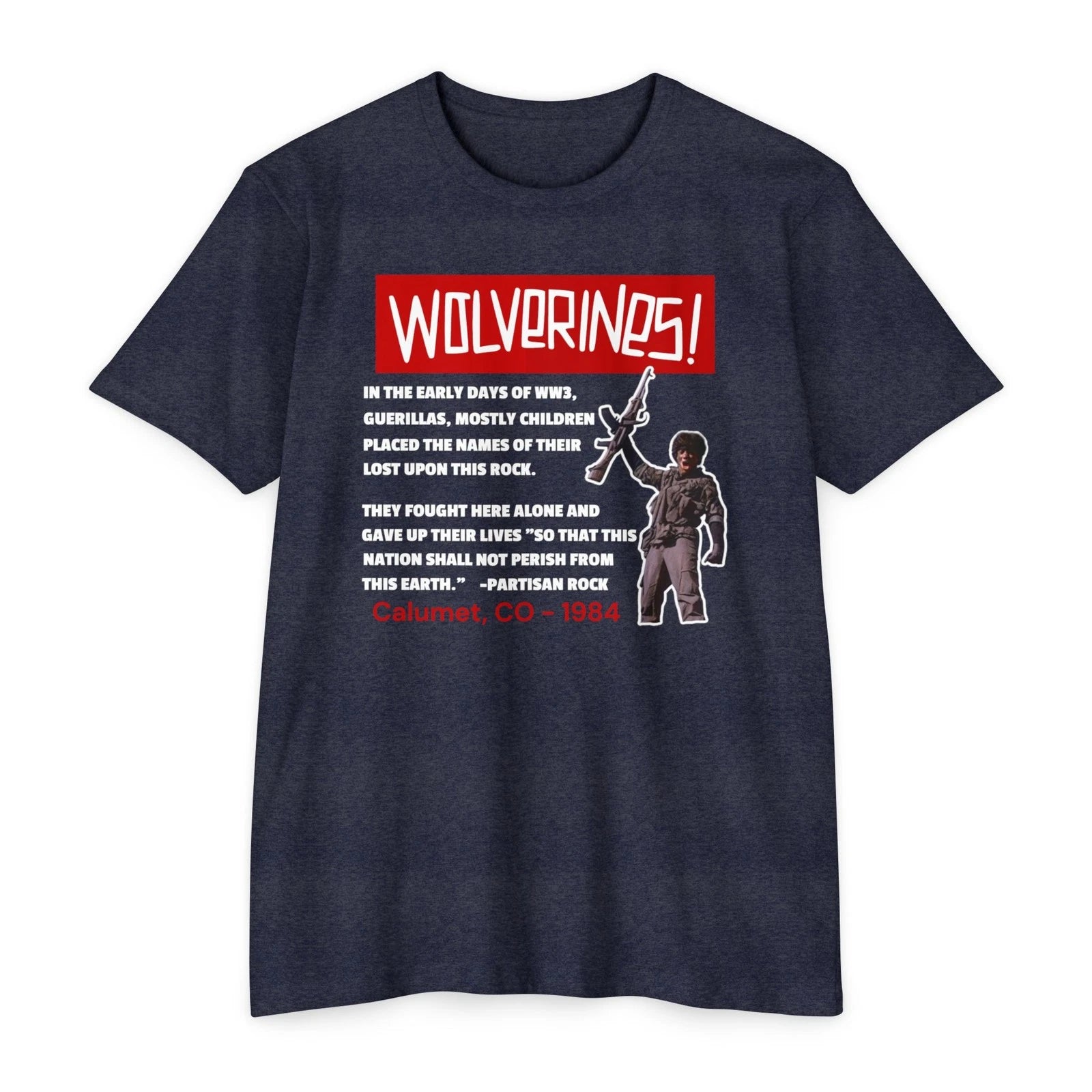 Wolverines Red Dawn Partisan Rock T Shirt, Vintage Nostalgiat, 80s 90s Nostalgia