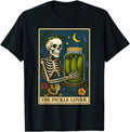 The Pickle Lover Tarot Card Skeleton Graphic T-Shirt