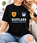 Scotland Lion Rampant T-Shirt Saltire Flag Retro Footbal Unisex Graphic Tee