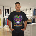 Meowdy Gras Mardi Gras Cat Mask Feathers Carnival T-Shirt
