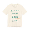 Bikinis and Sandals T-Shirt | Beach Quote Tee, Summer Vacation Top