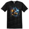 Anime Warrior Energy T Shirt w/ Cosmic Aura Lightning Graphic Unisex Tee Gift
