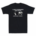 And 3 and Maybe Coffee T-Shirt People Cotton Like Retro Elephants Men's I Black