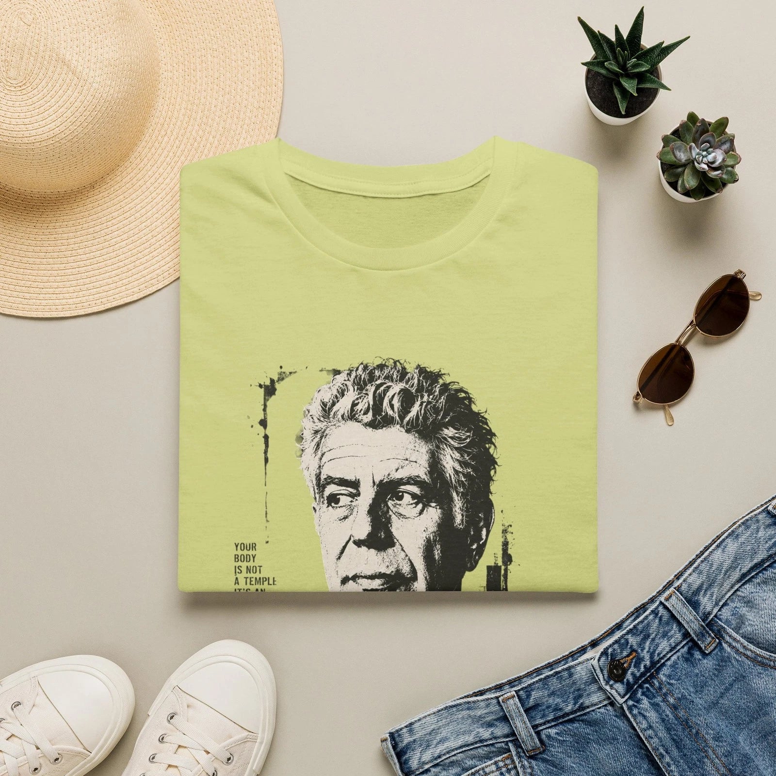 Anthony Bourdain Portrait T-Shirt | Quote Graphic Tee