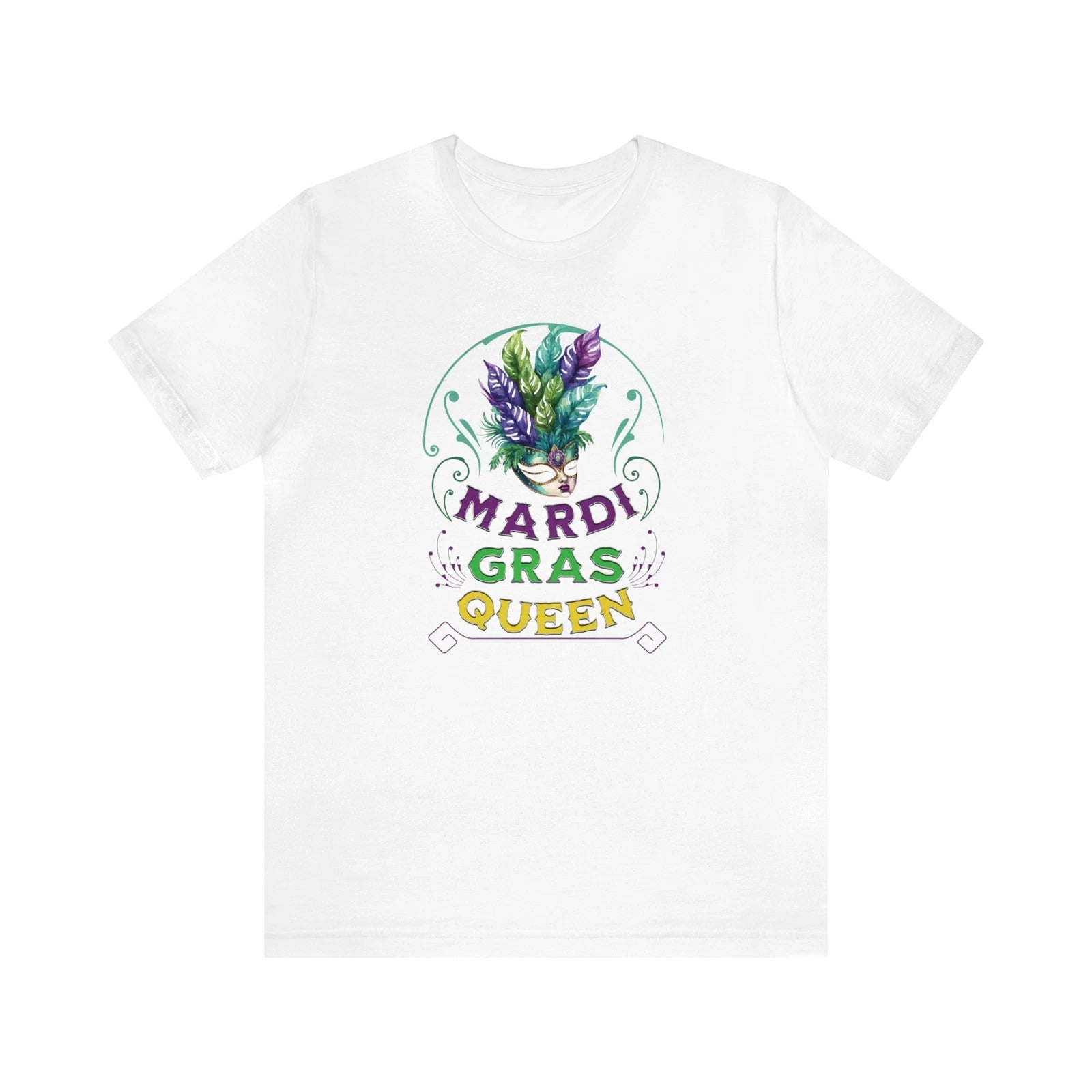 Mardi Gras Queen Tshirt, Cool Mardi Gras Mask, New Orleans ,Gift for her,