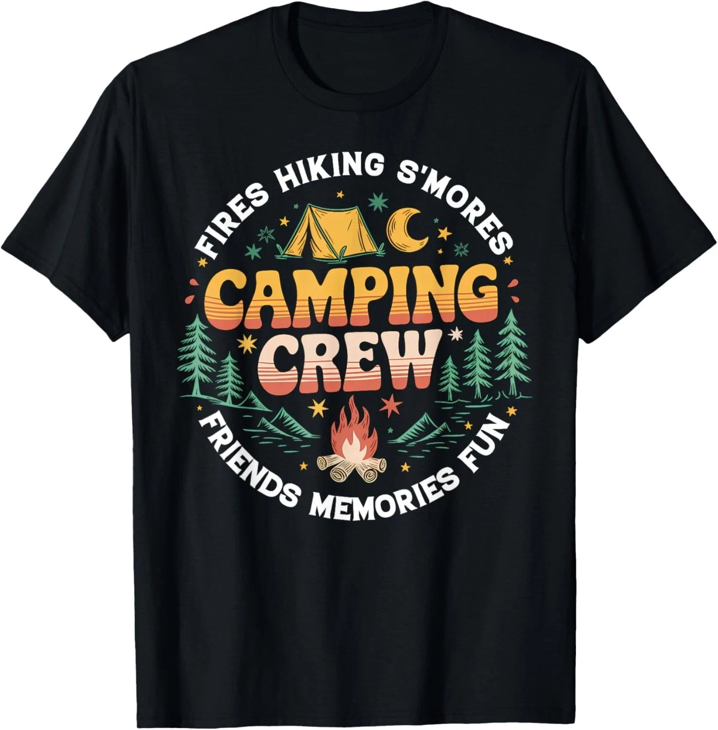 Camping Crew Family Matching Group Friends Men Women Kid T-Shirt