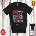 Custom Name 250 Years Freedom; 4th Of July Three Cows 1776-2026 Patriotic Shirt