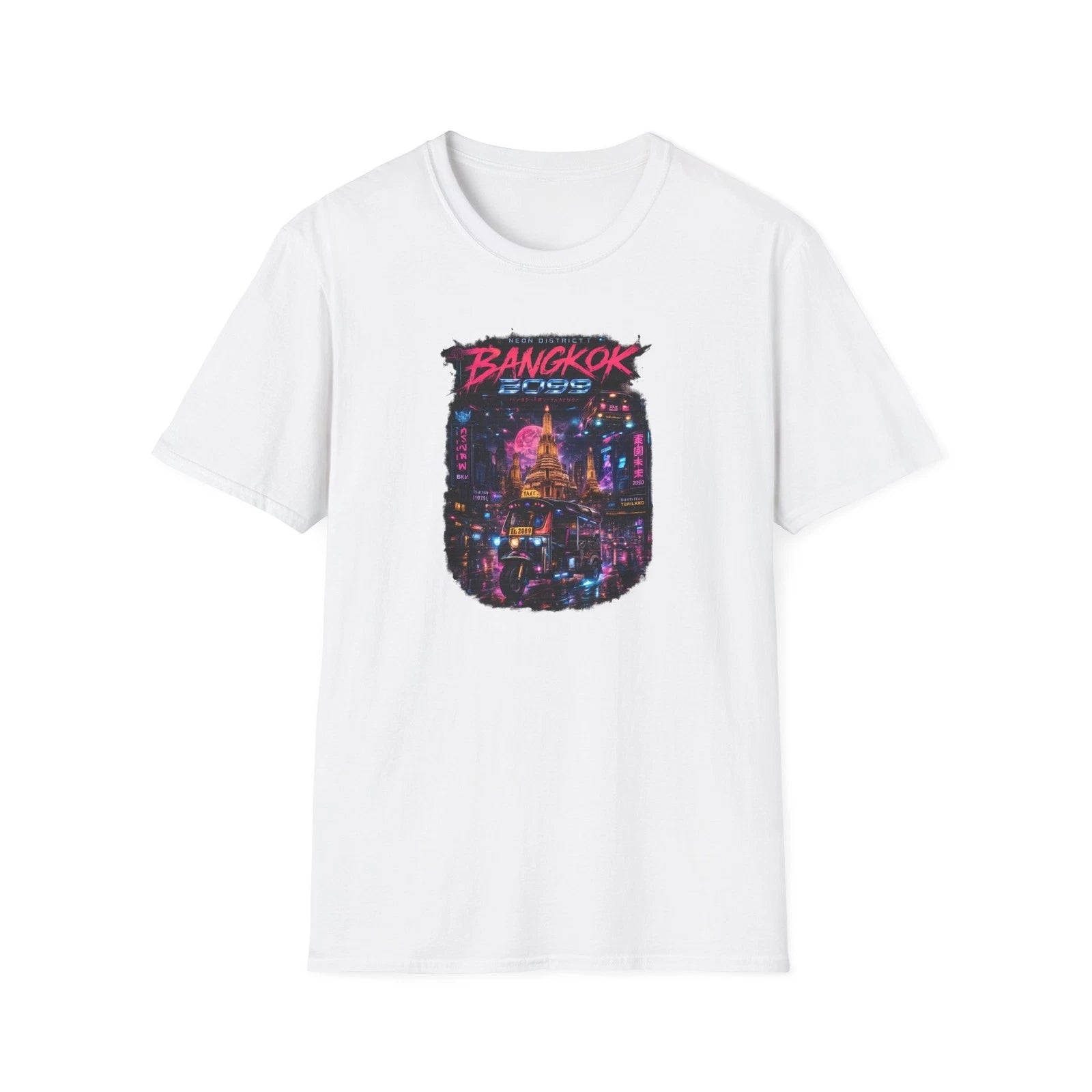 Bangkok 2099 T-Shirt Cyberpunk Neon City Thailand Streetwear Graphic Tee Gift
