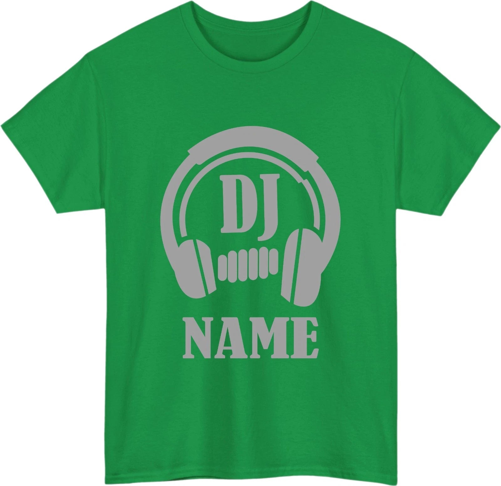 Personalized DJ Unisex T-Shirt - Custom Name Music Headphones Disc Jockey Gift