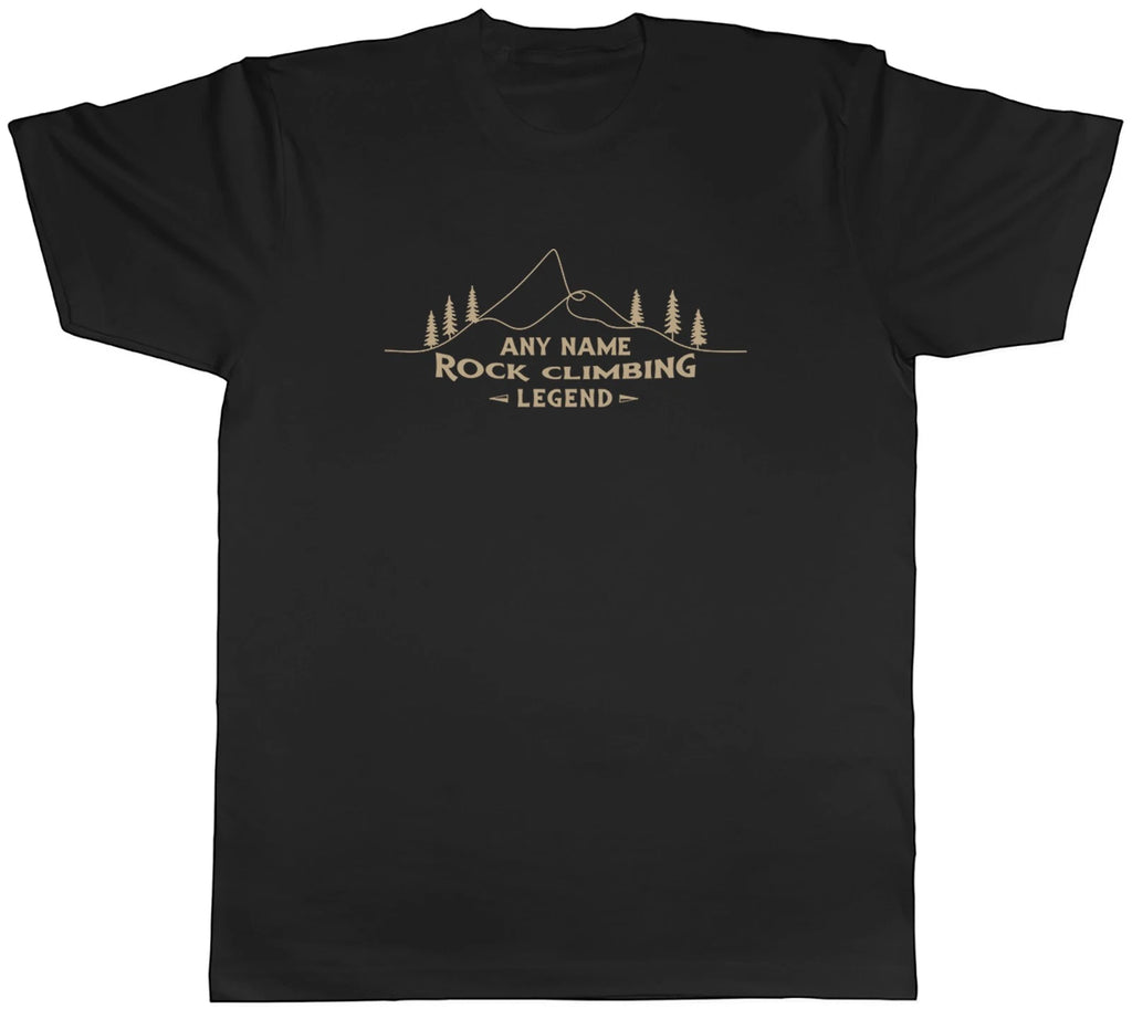Personalised Rock Climbing Legend Bouldering Mens T-Shirt Tee Gift Top