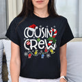 Cool Cousin Crew Christmas Unisex Shirt Cousin squad tee Black Dark Heather