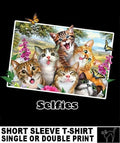 FUNNY TABBY CALICO SMILING SHORTHAIR CAT KITTEN SELFIE PICTURE T-SHIRT AB729
