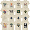 Boho Yoga Celestial Adult T-Shirt Spirituality Birthday Gift