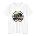 Camp More vintage camping badge T-shirt | tent, campfire, outdoors
