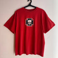 Vintage 90s Underground England Skull Cross T Shirt Red XL Y2K Punk