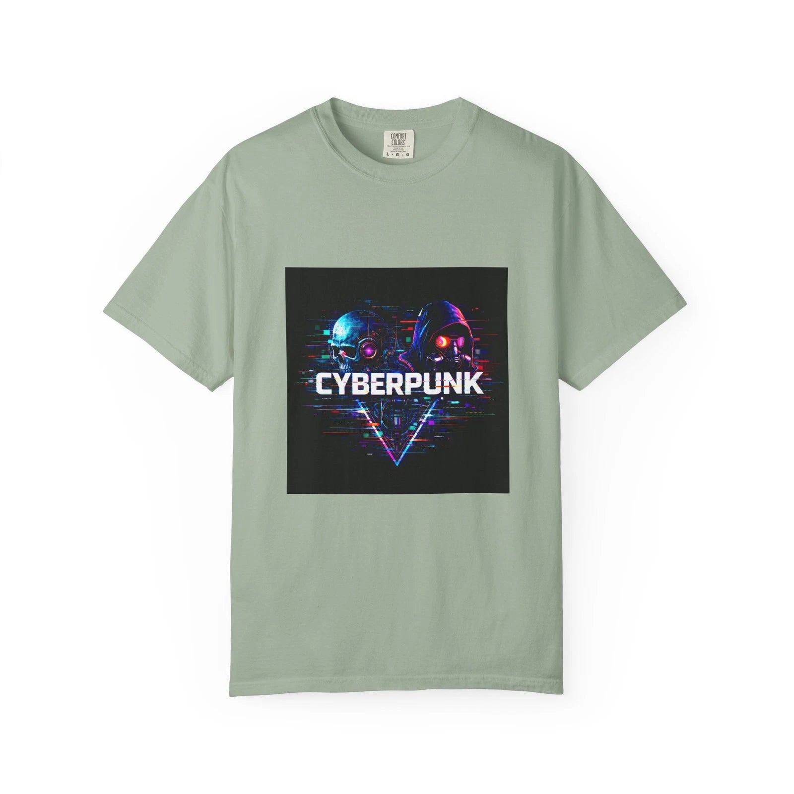 Cyberpunk Neon Helmet T-Shirt | Retro Futuristic Synthwave Tee