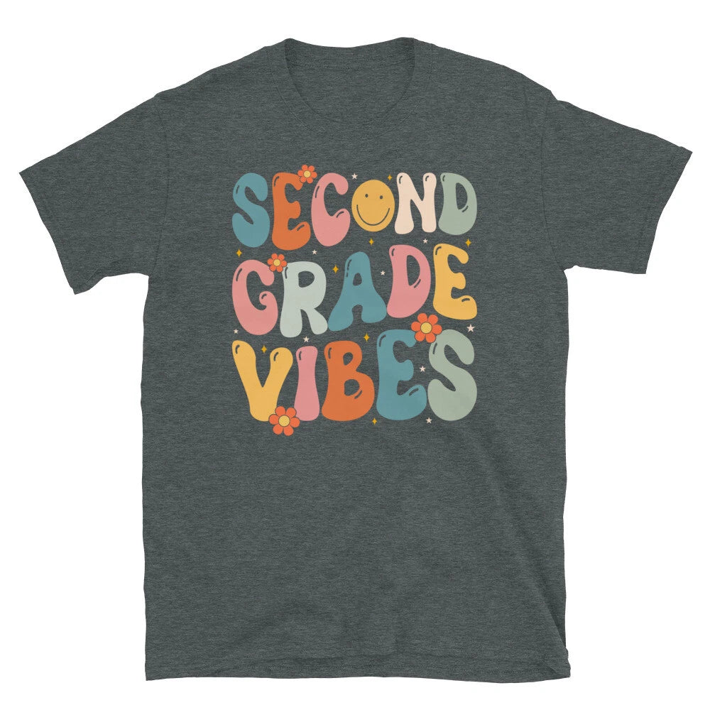 Second Grade Vibes Teacher First Day of School Short-Sleeve Unisex T-Shirt