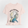 Geometric Howling Wolf tee | Moon Graphic Wild Refined T-Shirt