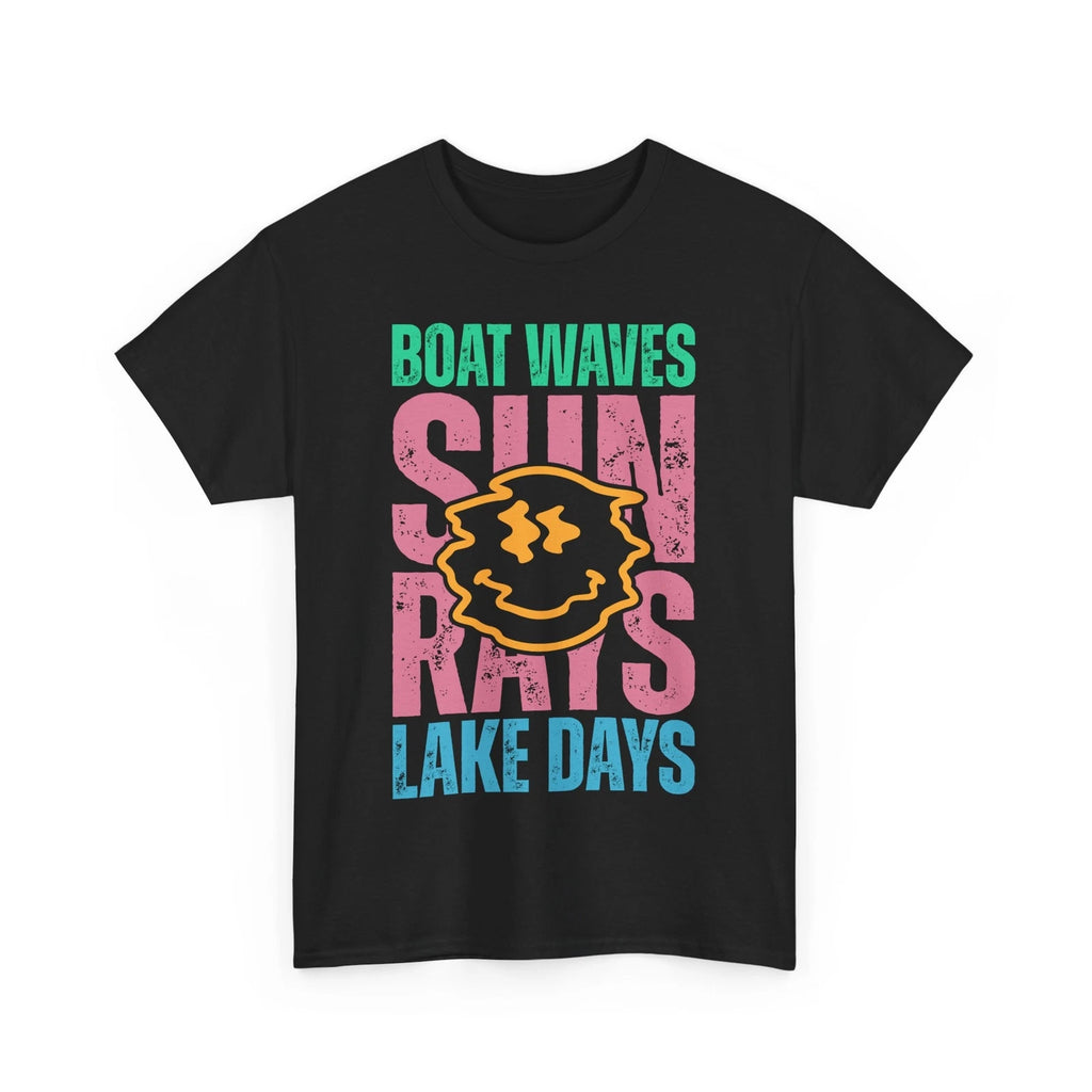 Tropical Vibes T-Shirt | boat waves sun rays lake days Shirt - Summer T-Shirt