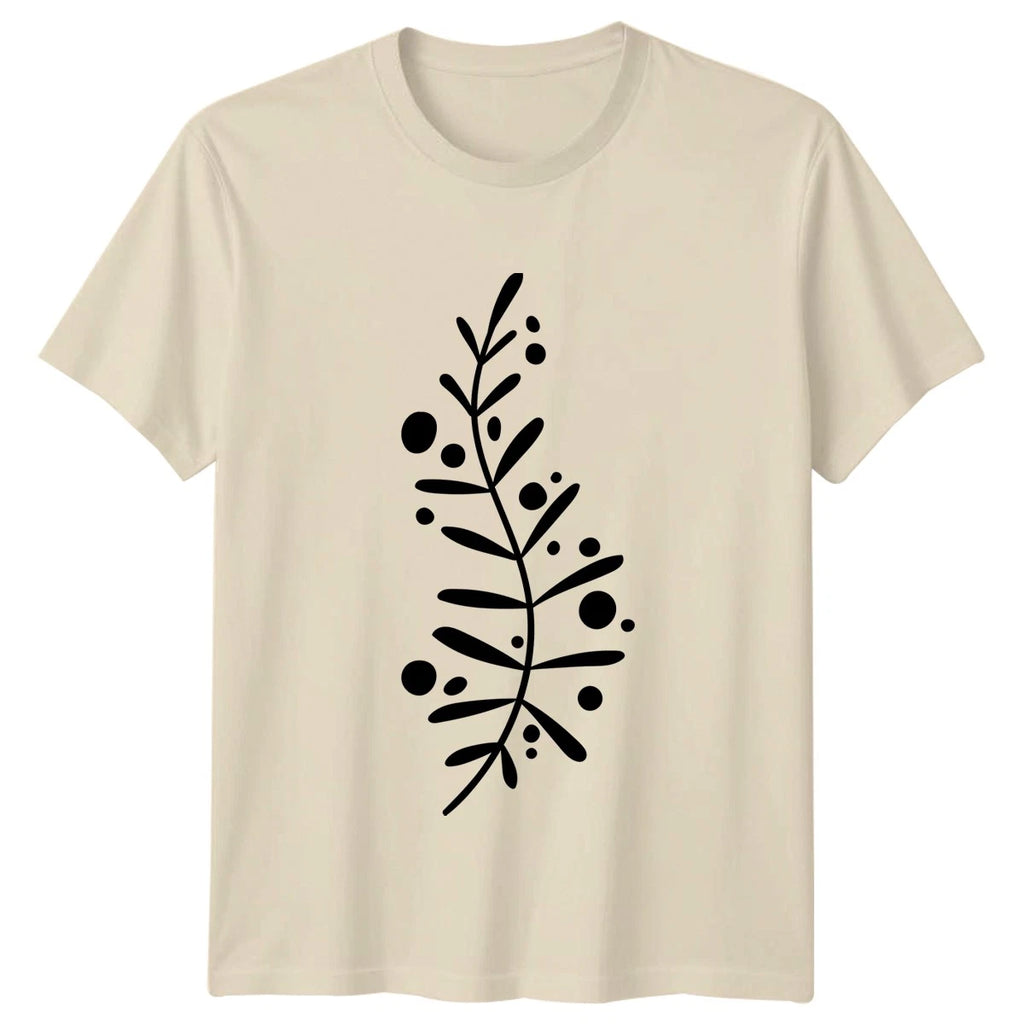 Minimalist Art Floral Adult T-Shirt Botanical Birthday Gift