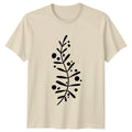 Minimalist Art Floral Adult T-Shirt Botanical Birthday Gift