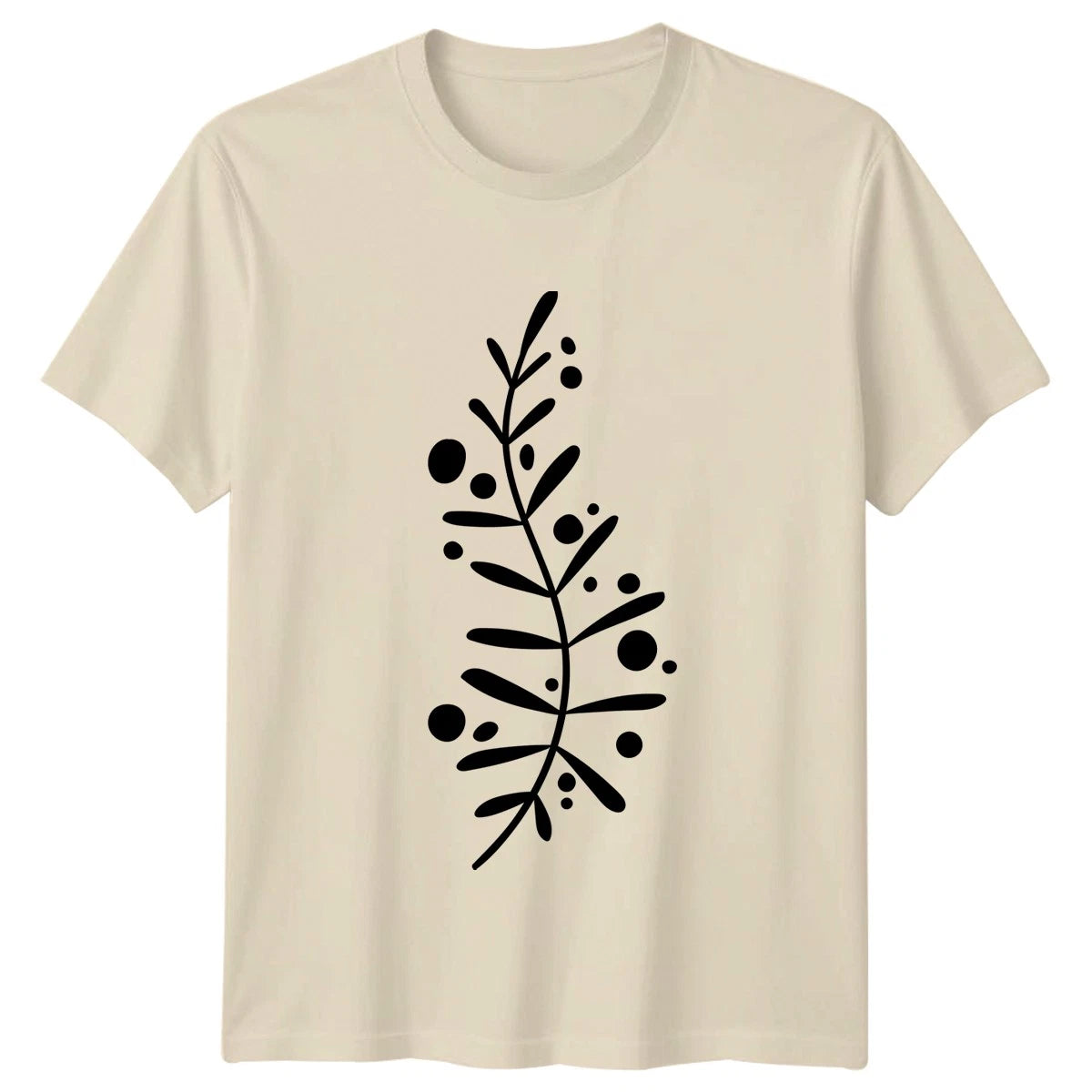 Minimalist Art Floral Adult T-Shirt Botanical Birthday Gift