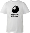 I Like To Get High T-Shirt Rock Climbing Bouldering Mens Womens Kids Sport Top