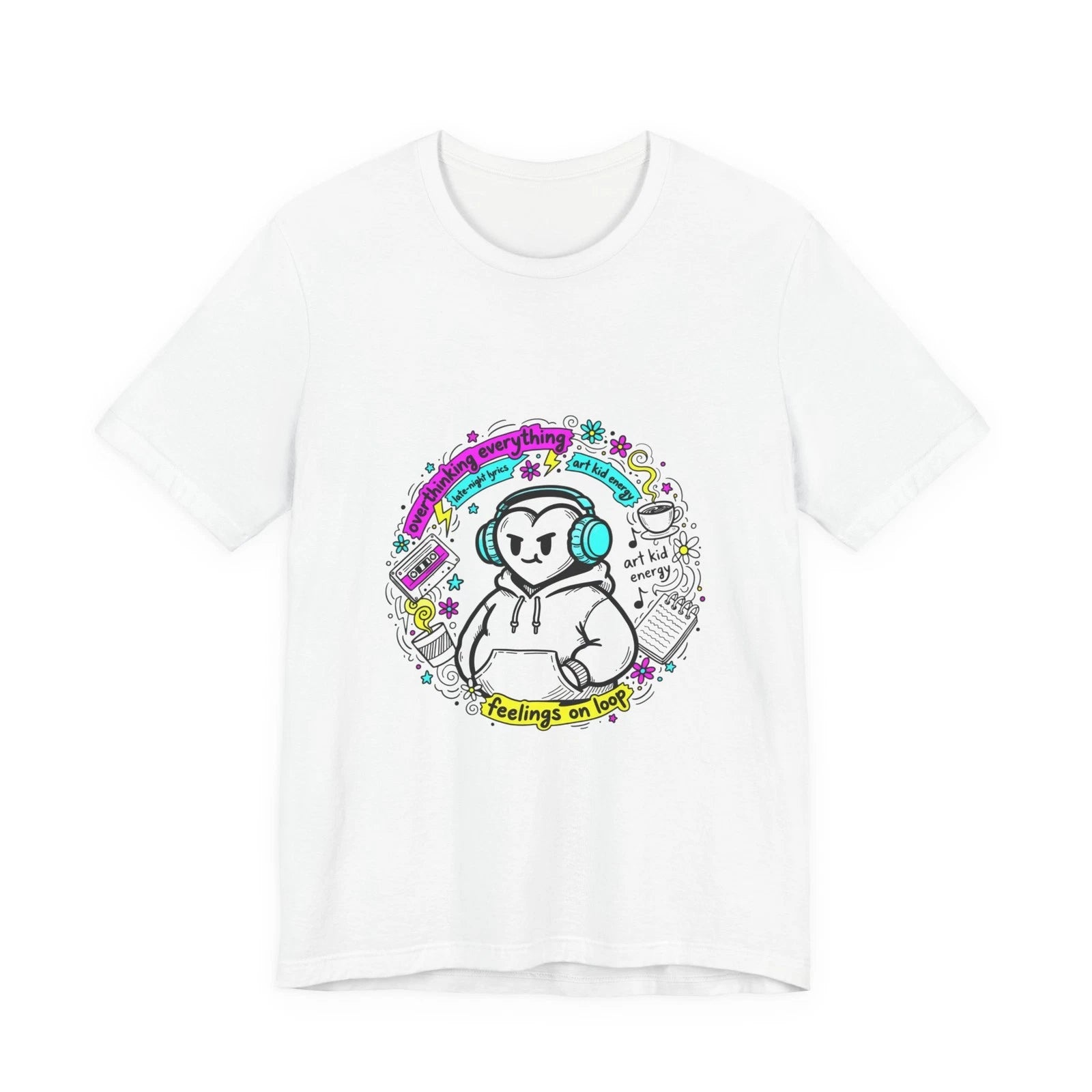 Hand-drawn Doodle Collage Tee | Notebook Art Maximalist Graphic