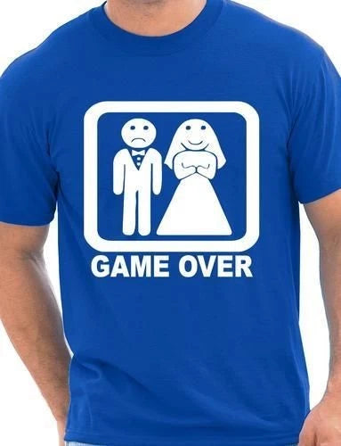 Game Over  Funny Wedding/Stag Do  Mens T-Shirt Size S-XXL