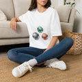 Disco Ball Trio T-Shirt | Retro Sparkle Planet Design