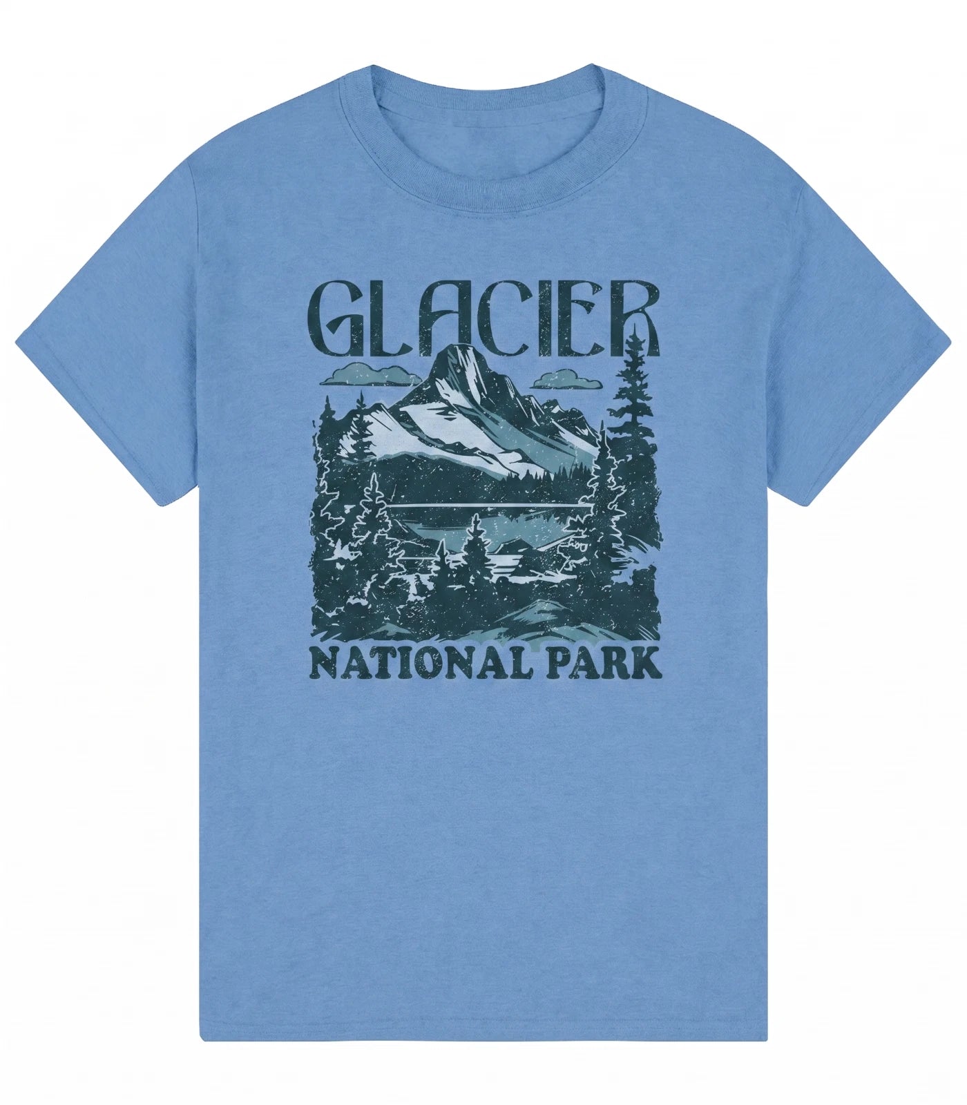 Glacier National Park Unisex T Shirt Distressed Vintage Mountain Nature Graphic