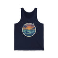 Surfer Beach Scene Tank, Pismo Beach Retro Sunset Shirt, Summer Vacation